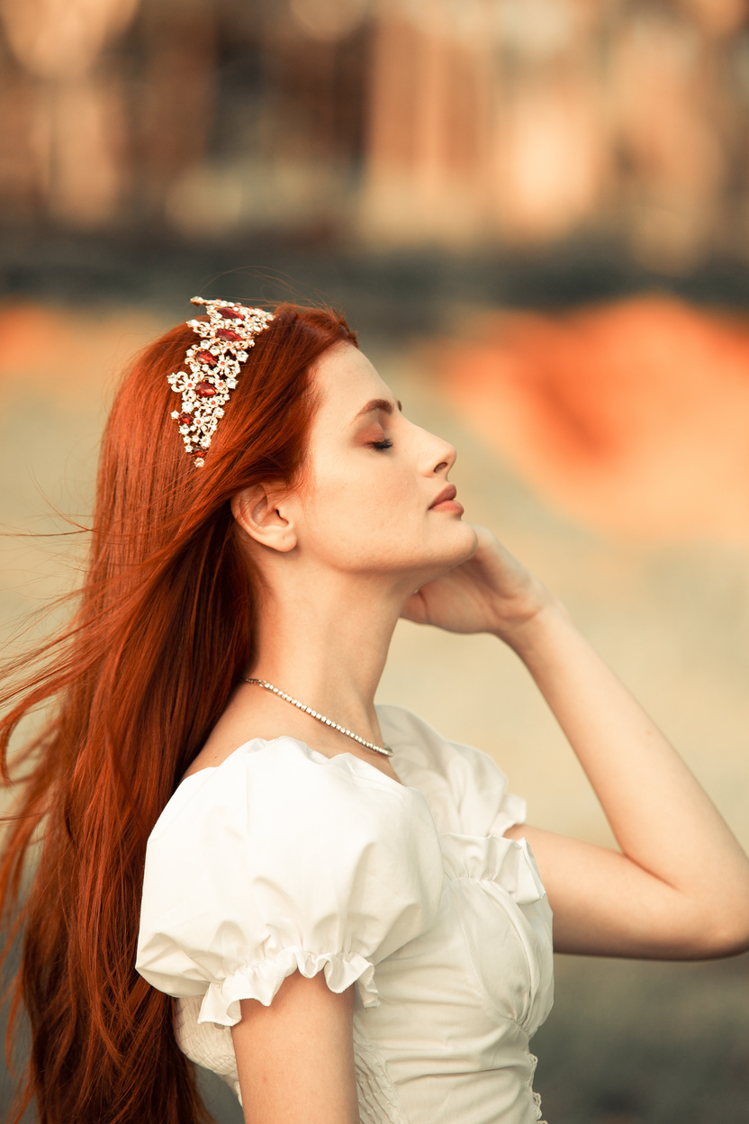 Portrait of Woman Wearing Tiara